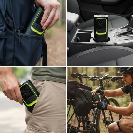 Compressore digitale tascabile 5V 8000 mAh nero