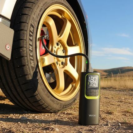 Compressore digitale tascabile 5V 8000 mAh nero