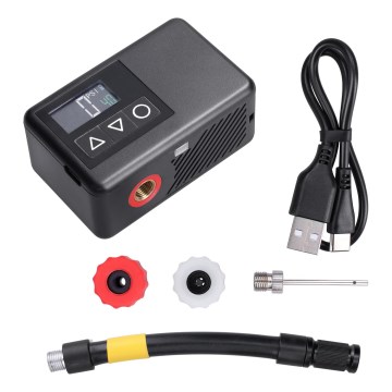 Compressore tascabile digitale 500 mAh 5V nero