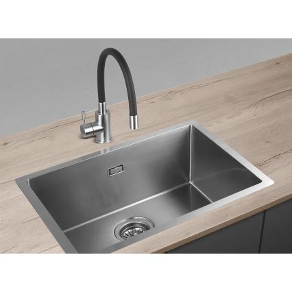 Concept BDC7138 - Miscelatore per lavello con collo flessibile, cromo lucido/nero