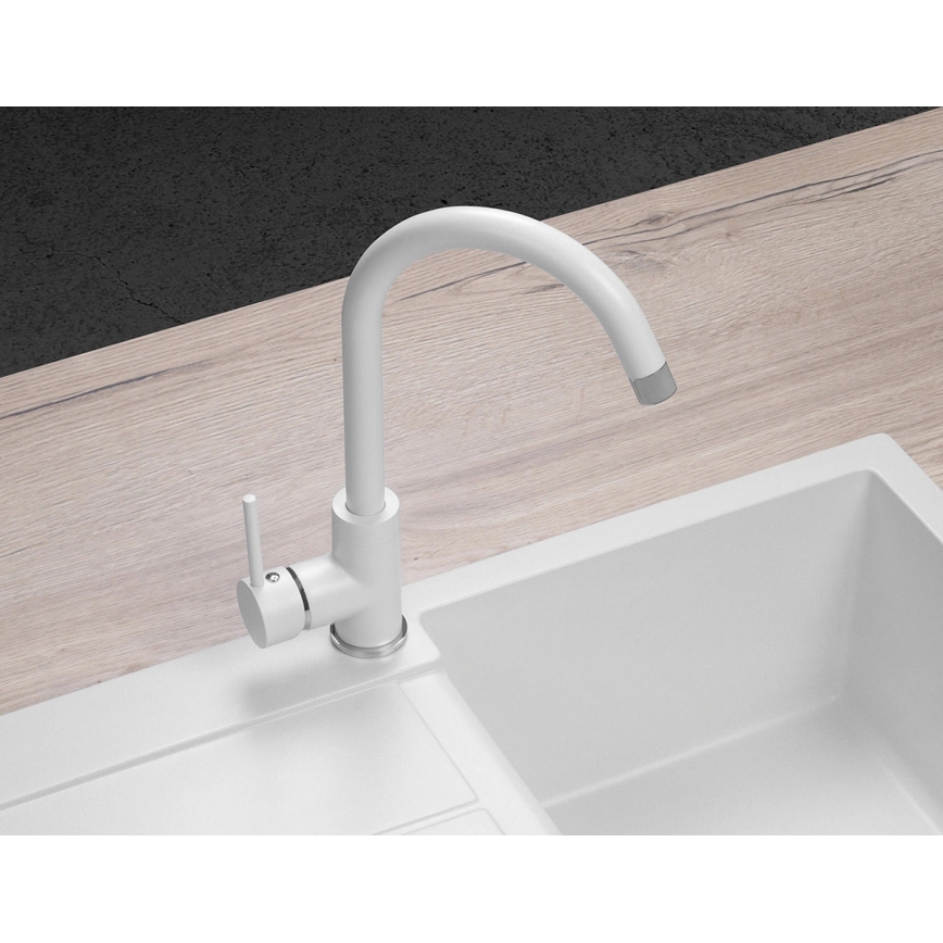 Concept BDG3334WH - Miscelatore per lavello 33,5 cm granito/bianco