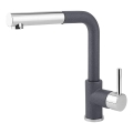 Concept BDG4527DG - Miscelatore per lavello con doccetta estraibile 26,9 cm, finitura granito/grigio scuro