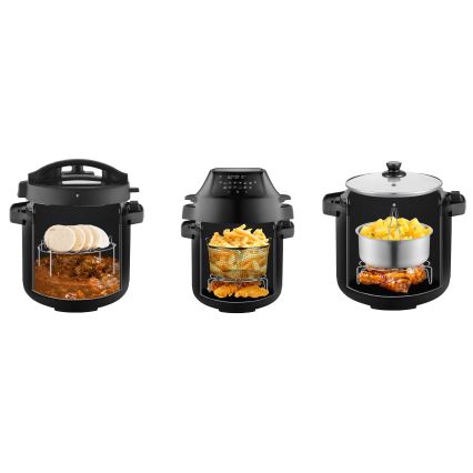 Concept CK8000 - Pentola a pressione elettrica multifunzionale e friggitrice ad aria 5,6 l 11 in 1 1500W/230V nero
