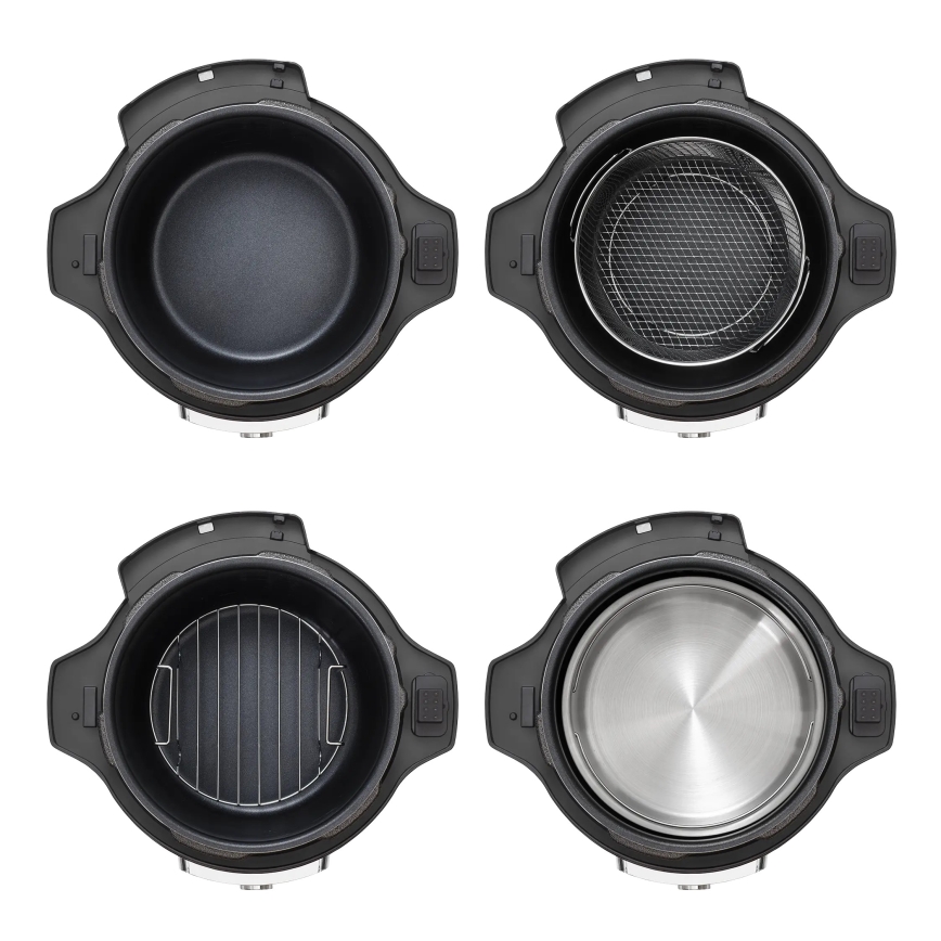 Concept CK8000 - Pentola a pressione elettrica multifunzionale e friggitrice ad aria 5,6 l 11 in 1 1500W/230V nero