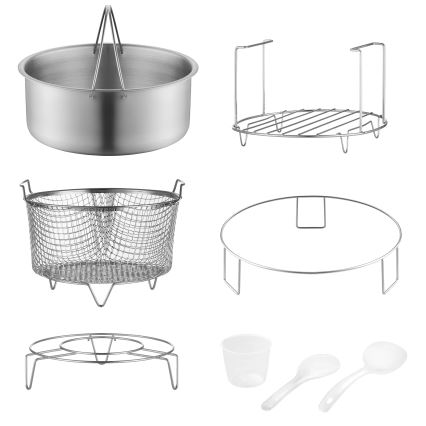 Concept CK8000 - Pentola a pressione elettrica multifunzionale e friggitrice ad aria 5,6 l 11 in 1 1500W/230V nero