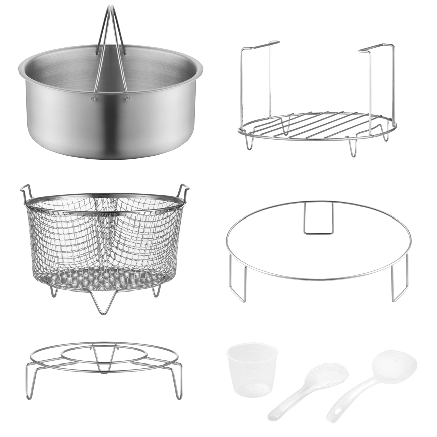 Concept CK8000 - Pentola a pressione elettrica multifunzionale e friggitrice ad aria 5,6 l 11 in 1 1500W/230V nero