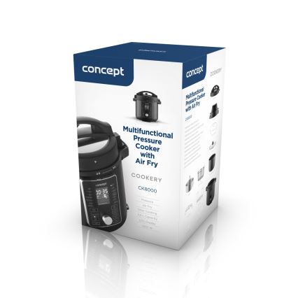 Concept CK8000 - Pentola a pressione elettrica multifunzionale e friggitrice ad aria 5,6 l 11 in 1 1500W/230V nero