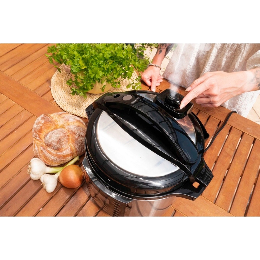 Concept CK8001 - Pentola a pressione elettrica multifunzione 5,6 l 1000W/230V Wi-Fi acciaio inossidabile