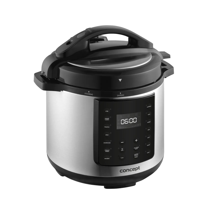 Concept CK8001 - Pentola a pressione elettrica multifunzione 5,6 l 1000W/230V Wi-Fi acciaio inossidabile