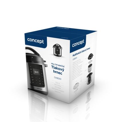 Concept CK8001 - Pentola a pressione elettrica multifunzione 5,6 l 1000W/230V Wi-Fi acciaio inossidabile