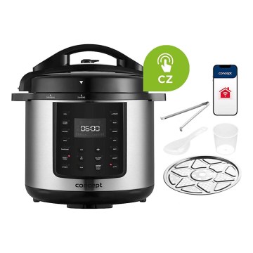 Concept CK8001 - Pentola a pressione elettrica multifunzione 5,6 l 1000W/230V Wi-Fi acciaio inossidabile