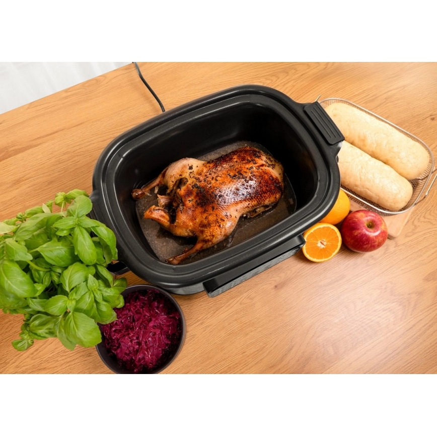 Concept CK9000 - Pentola elettrica multifunzione 6 l 10 in 1 1250W/230V in acciaio inossidabile