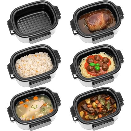 Concept CK9000 - Pentola elettrica multifunzione 6 l 10 in 1 1250W/230V in acciaio inossidabile