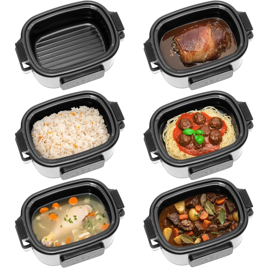 Concept CK9000 - Pentola elettrica multifunzione 6 l 10 in 1 1250W/230V in acciaio inossidabile