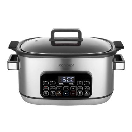 Concept CK9000 - Pentola elettrica multifunzione 6 l 10 in 1 1250W/230V in acciaio inossidabile