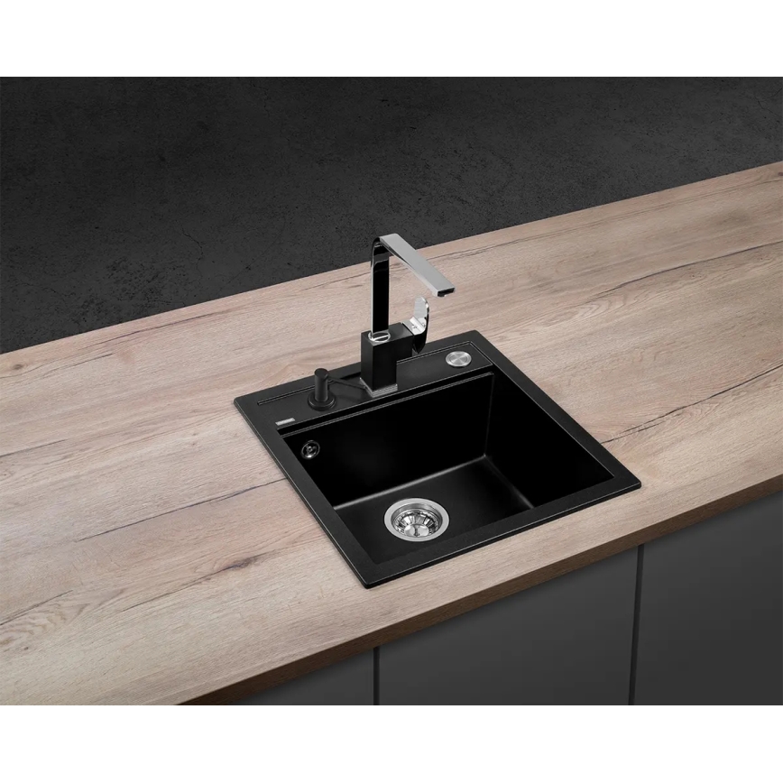 Concept DG00C50BC - Lavello da cucina CUBIS 49x51 cm granito/nero
