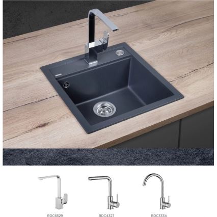 Concept DG00C50DG - Lavello da cucina CUBIS 49x51 cm granito/ grigio scuro