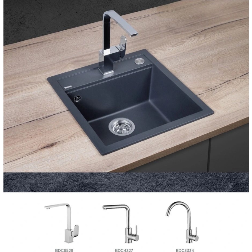 Concept DG00C50DG - Lavello da cucina CUBIS 49x51 cm granito/ grigio scuro