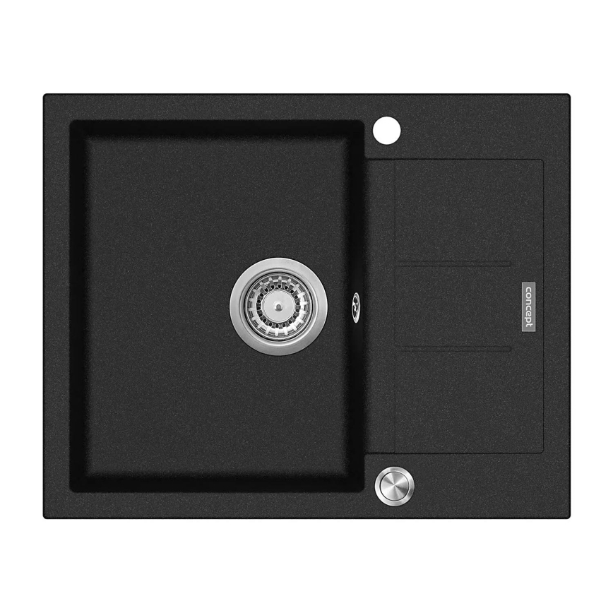 Concept DG05C45BC - Lavello da cucina CUBIS 50x62 cm granito/nero