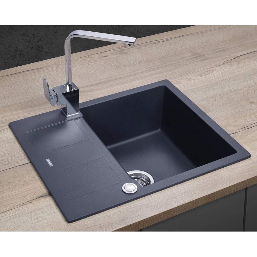 Concept DG05C45DG - Lavello da cucina CUBIS 50x62 cm granito/grigio scuro