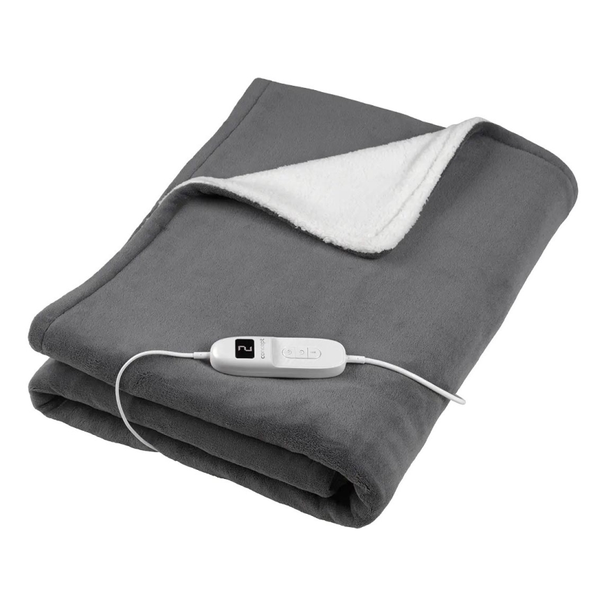 Concept DV7420 - Coperta elettrica riscaldante 160W/230V 180x130 cm grigia/bianca