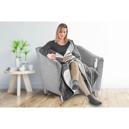 Concept DV7420 - Coperta elettrica riscaldante 160W/230V 180x130 cm grigia/bianca