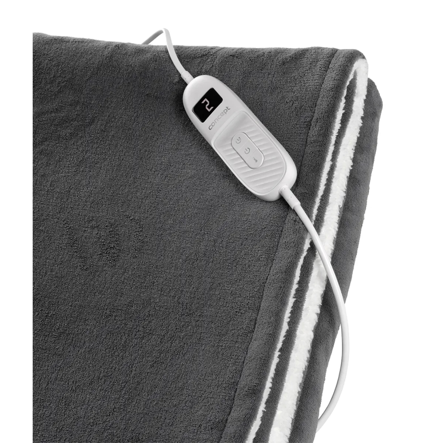 Concept DV7420 - Coperta elettrica riscaldante 160W/230V 180x130 cm grigia/bianca