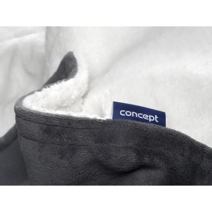 Concept DV7420 - Coperta elettrica riscaldante 160W/230V 180x130 cm grigia/bianca