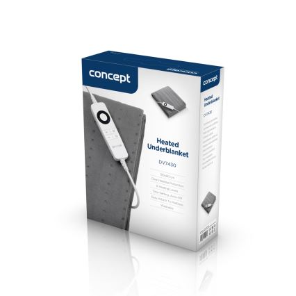 Concept DV7430 - Tappetino riscaldante elettrico 100W/230V 150x80 cm grigio