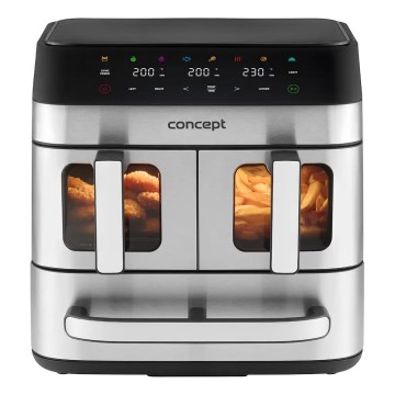 Concept FR9000 - Friggitrice ad aria PIZZA TRIO 18,5 l 2700W/230V inox/nero