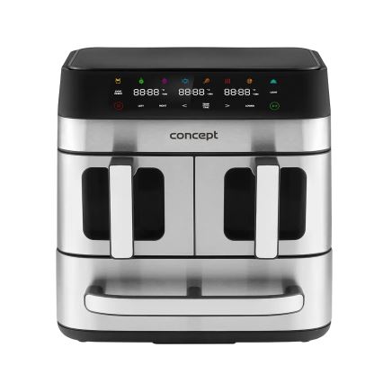 Concept FR9000 - Friggitrice ad aria PIZZA TRIO 18,5 l 2700W/230V inox/nero