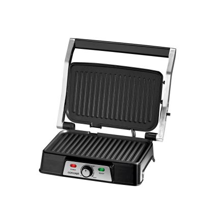 Concept ge2005 - Griglia a contatto 1500W/230V acciaio inossidabile/nero
