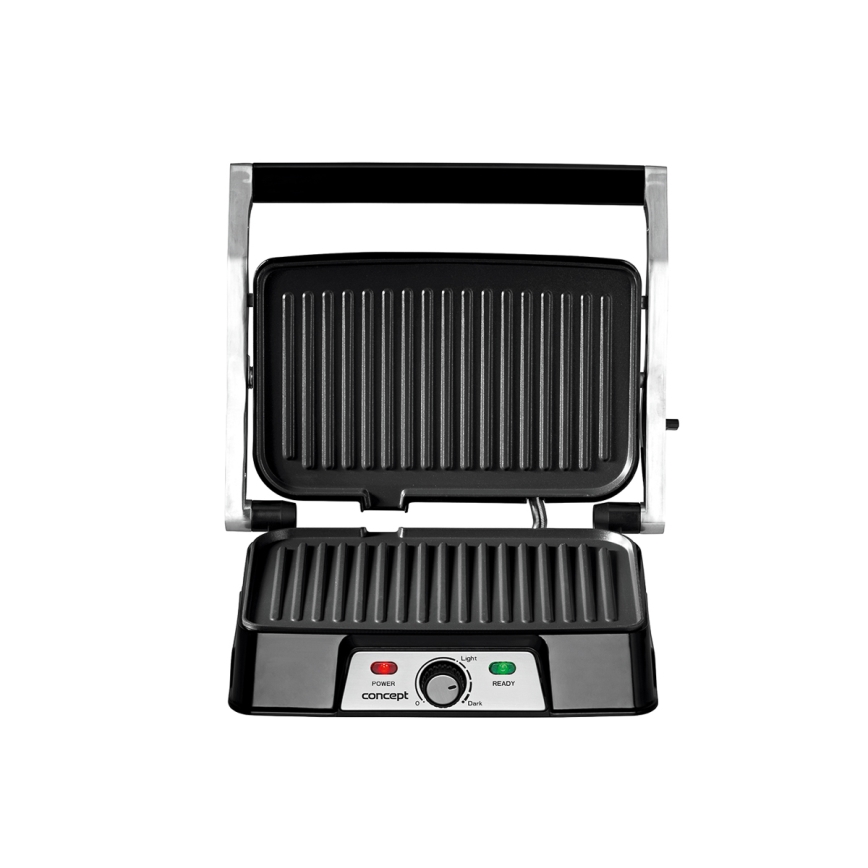 Concept ge2005 - Griglia a contatto 1500W/230V acciaio inossidabile/nero