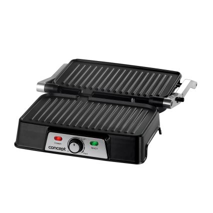 Concept ge2005 - Griglia a contatto 1500W/230V acciaio inossidabile/nero