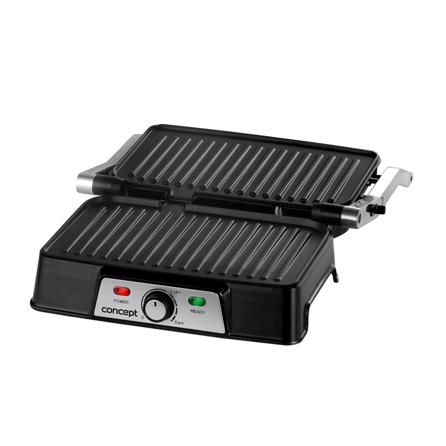 Concept ge2005 - Griglia a contatto 1500W/230V acciaio inossidabile/nero