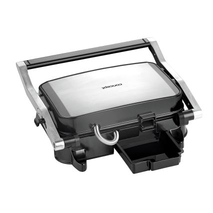Concept ge2005 - Griglia a contatto 1500W/230V acciaio inossidabile/nero