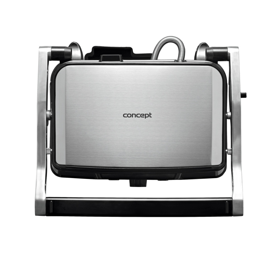 Concept ge2005 - Griglia a contatto 1500W/230V acciaio inossidabile/nero