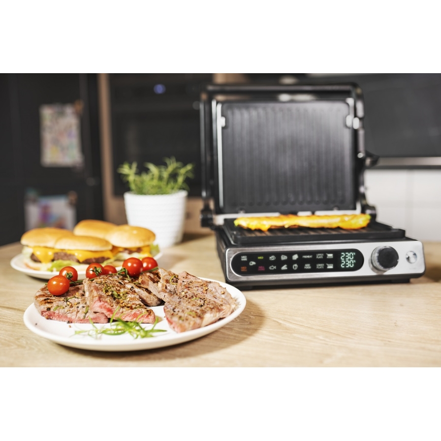 Concept ge3500 - Griglia a contatto con sonda di temperatura 2000W/230V nero