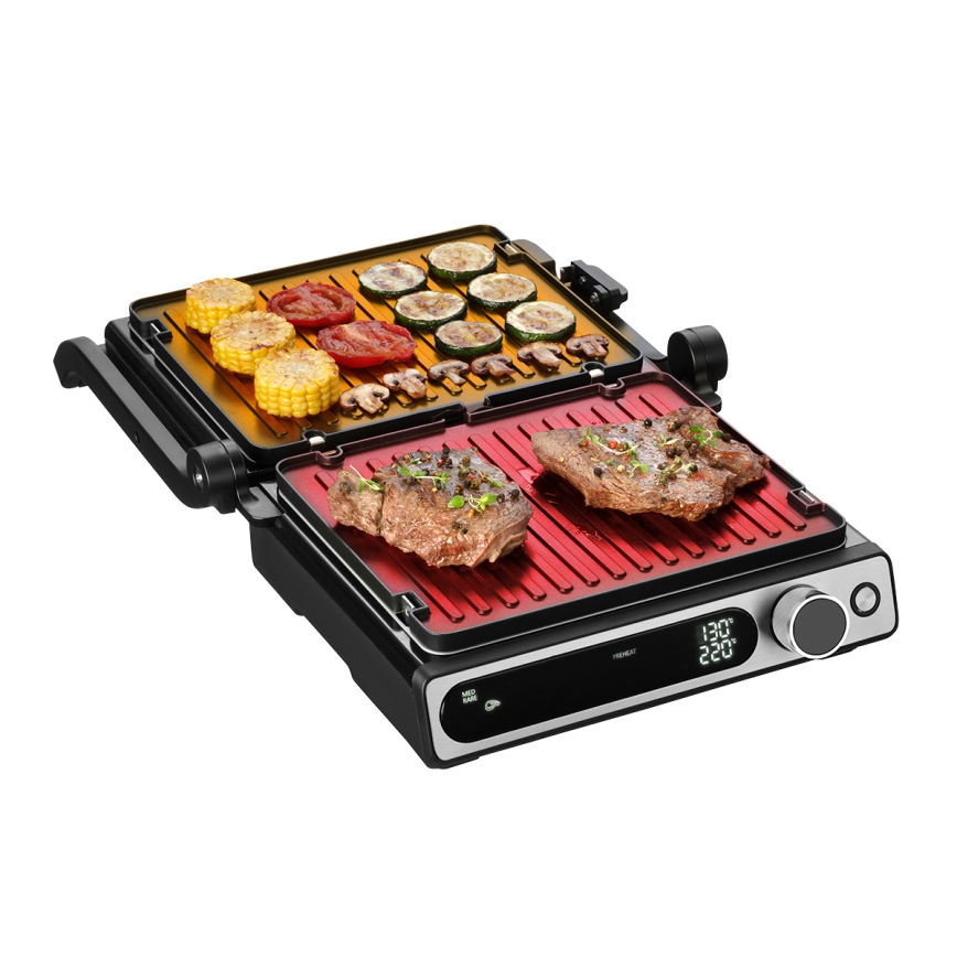 Concept ge3500 - Griglia a contatto con sonda di temperatura 2000W/230V nero