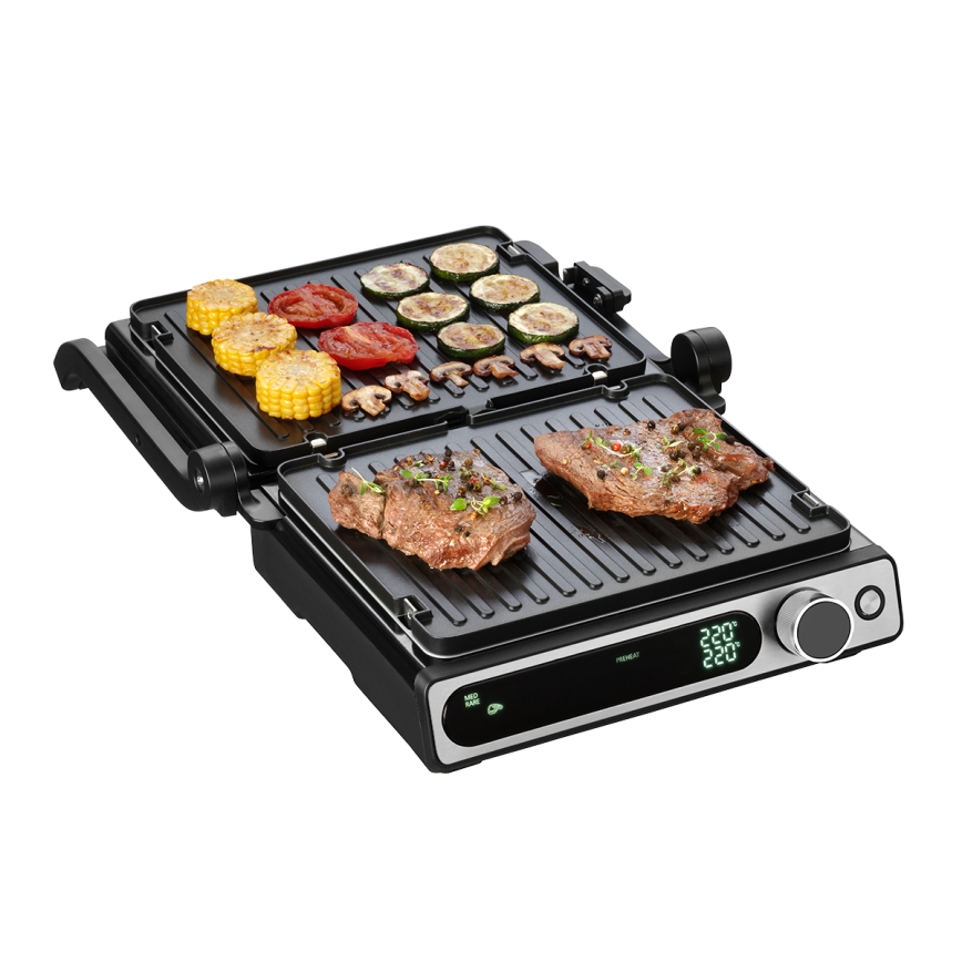 Concept ge3500 - Griglia a contatto con sonda di temperatura 2000W/230V nero