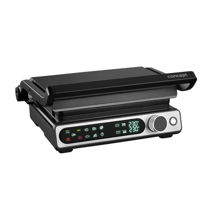 Concept ge3500 - Griglia a contatto con sonda di temperatura 2000W/230V nero