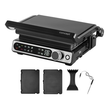 Concept ge3500 - Grill a contatto con sonda di temperatura 2000W/230V nero