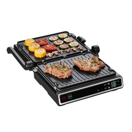 Concept ge3550 - Griglia a contatto con sonda di temperatura 2000W/230V nero