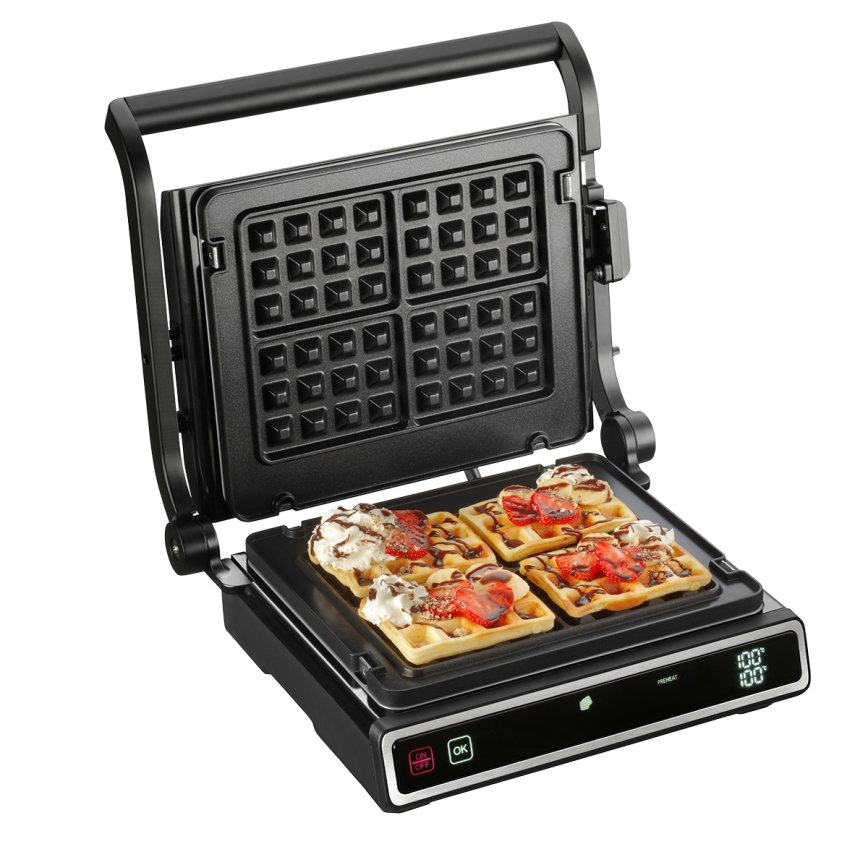 Concept ge3550 - Griglia a contatto con sonda di temperatura 2000W/230V nero