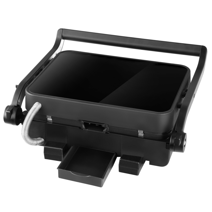 Concept ge3600 - Griglia a contatto con sonda di temperatura GLASS 2000W/230V nero
