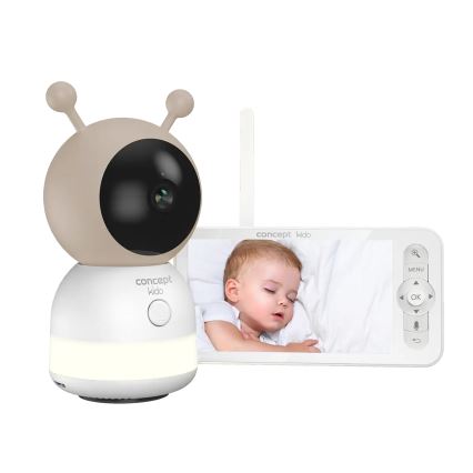 Concept KD4010 - Baby monitor intelligente SMART KIDO con display e sensore di movimento, 4,5W/230V, Wi-Fi, beige