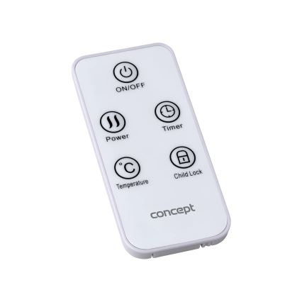 Concept KS4000 - Stufa/convettore elettrico 1000/2000W IP24 bianco + telecomando