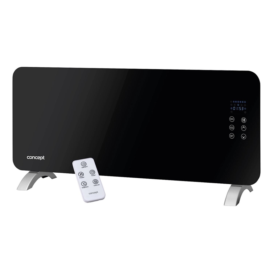 Concept KS4010 - Riscaldatore elettrico/termoconvettore 1000/2000W IP24 nero + telecomando