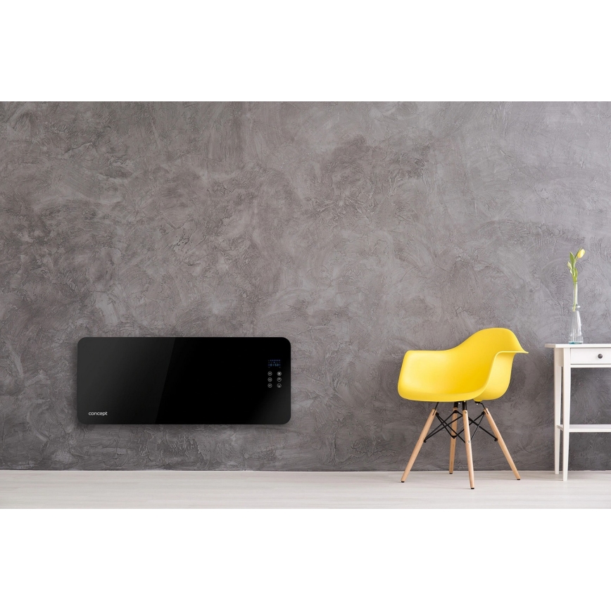 Concept KS4010 - Riscaldatore elettrico/termoconvettore 1000/2000W IP24 nero + telecomando