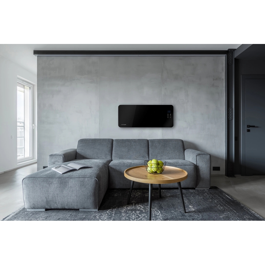 Concept KS4010 - Riscaldatore elettrico/termoconvettore 1000/2000W IP24 nero + telecomando